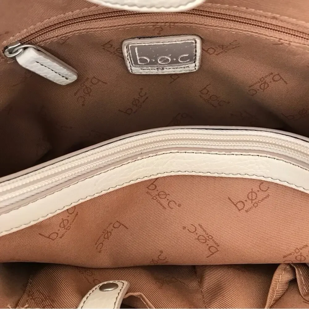 BOC Born Multi-pocket Purse Ivory Cream White Hobo Shoulder Bag